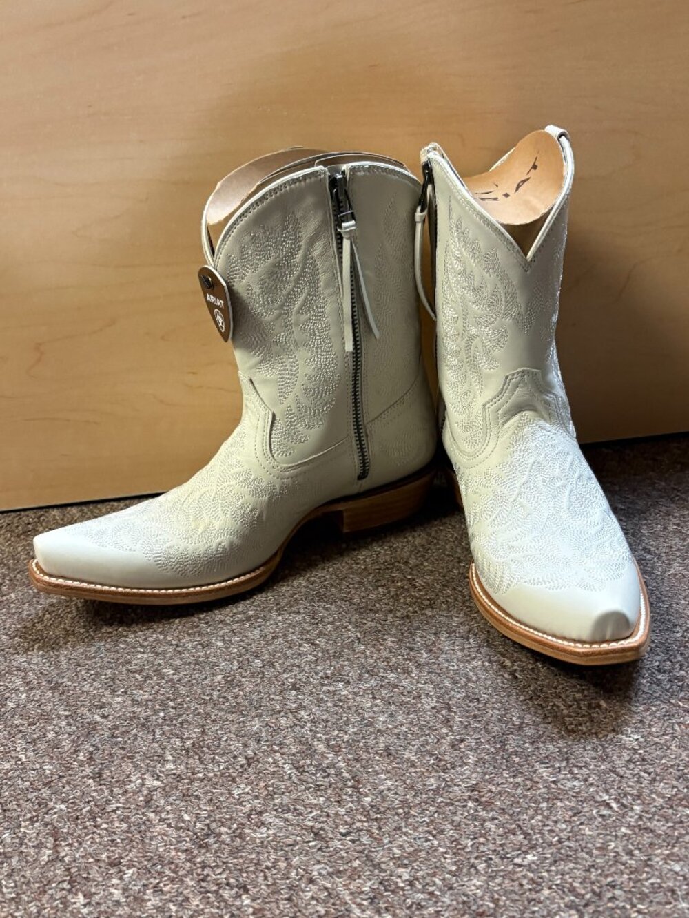 Ariat Women's Cate Western Zippered Boot - White Quartz - Picture 2 of 3
